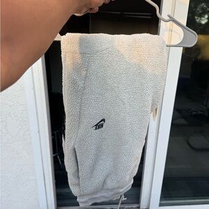 Nike Fleece Joggers in Soft White